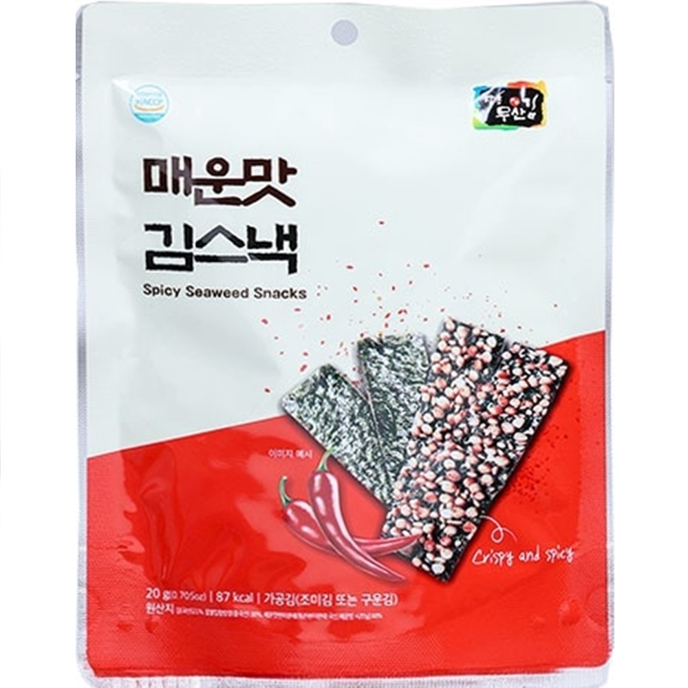 김스낵 / 착한김 장흥무산김 김스낵 - 땅콩 현미 매운맛 김스낵 선택